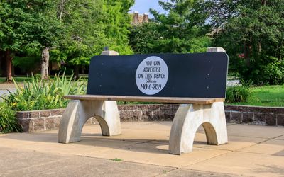 Elizabeth Eckford Bus Bench in Little Rock Central HS NHS