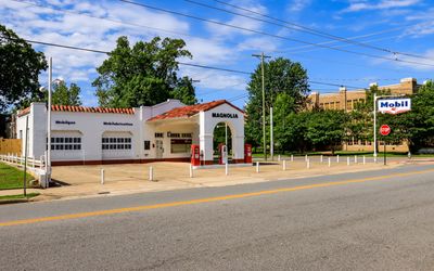 Magnolia Mobile Service Station across the street from the school in Little Rock Central HS NHS