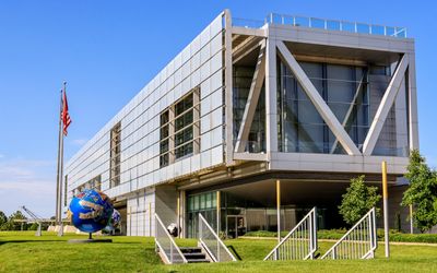 View of the Clinton Presidential Library in Little Rock