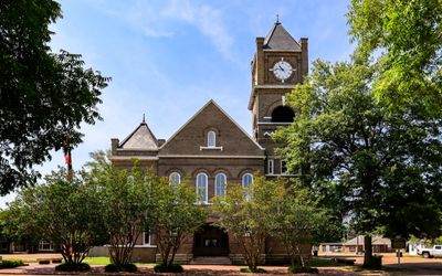 Front of the Tallahatchie County Courthouse in Emmett Till and Mamie Till-Mobley NM