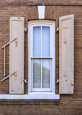 Window and shutters at the Tallahatchie County Courthouse in Emmett Till and Mamie Till-Mobley NM