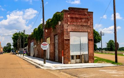 Building along the Tutwiler street where the funeral home once stood in Emmett Till and Mamie Till-Mobley NM