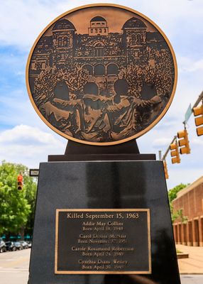 Monument to the four girls killed in the 16th Street Baptist Church bombing on September 15, 1963, in Birmingham Civil Rights NM