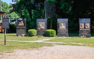 The Memorial Park on the south side of the Edmund Pettus Bridge along the Selma to Montgomery NHT