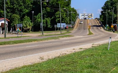 Site of “Bloody Sunday” on March 7, 1965, looking north toward the Edmund Pettus Bridge, along the Selma to Montgomery NHT