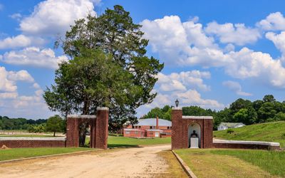 Entrance gate to the Tuskegee Training facility at Moton Field in Tuskegee Airmen NHS 