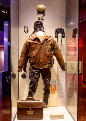 High altitude pilot flying equipment in Hanger 2 in Tuskegee Airmen NHS
