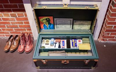 Airman foot locker in Hanger 2 in Tuskegee Airmen NHS
