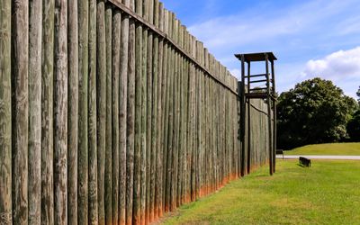 Guard tower along the Northeast Corner Reconstruction in Andersonville NHS