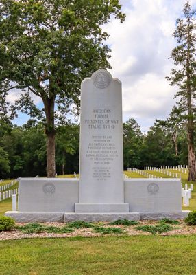 Monument to World War II, Stalag XVII war prisoners, in the National Cemetery in Andersonville NHS