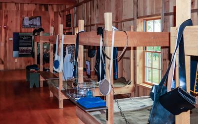 Interior of the reconstructed barracks in Camp Nelson NM