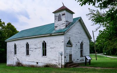 Fee Memorial Church and refugee school in Camp Nelson NM