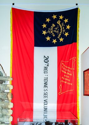 Tennessee 20th flag in Mill Springs Battlefield NM