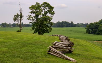 Fence where Confederate forces fought in Mill Springs Battlefield NM