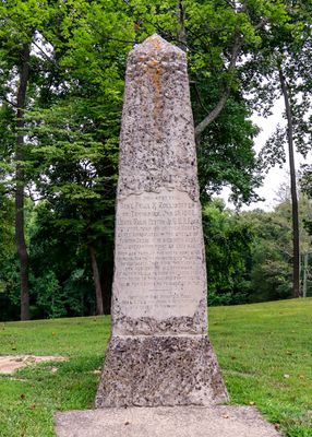 Spot where Confederate General Zollicoffer fell in battle at Mill Springs Battlefield NM