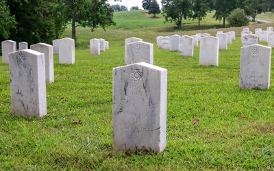 Marker honoring Confederate General Zollicoffer and his troops in Mill Springs Battlefield NM
