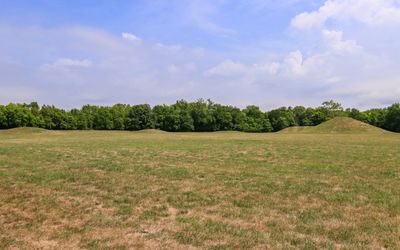 View of some of the 24 mounds in the Mound City Group in Hopewell Culture NHP