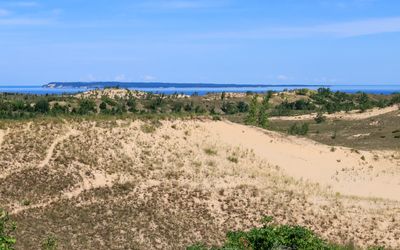 South Manitou Island from the Cottonwood Trail on the Pierce-Stocking Scenic Drive in Sleeping Bear Dunes NL