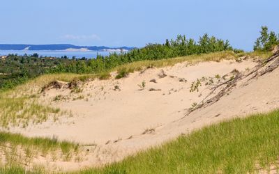 Dunes at the Lake Michigan Overlook along the Pierce-Stocking Scenic Drive in Sleeping Bear Dunes NL