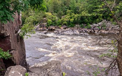 View of the rapids from the shore of the St. Croix River in St. Croix NSR