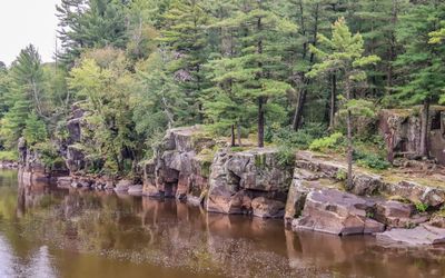 Rock formations along the St. Croix River in St. Croix NSR