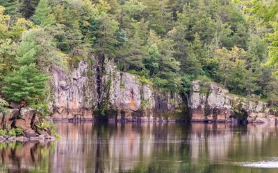 Basalt cliffs on the St. Croix River in St. Croix NSR