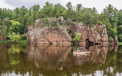 Towering cliffs along the St. Croix River in St. Croix NSR