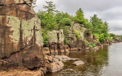 Rock cliffs along the St. Croix River in St. Croix NSR