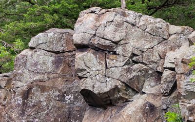 The Old Man of the Dalles rock face along the St. Croix River in St. Croix NSR