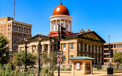Old State Capitol where Lincoln served as a state representative in Springfield, Illinois