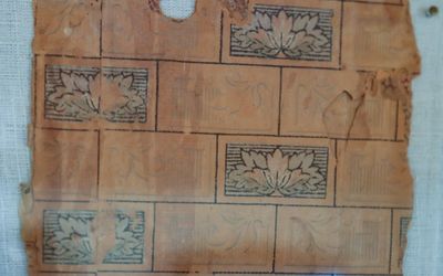 Wallpaper from the second Moses and Susan Carver house in George Washington Carver NM