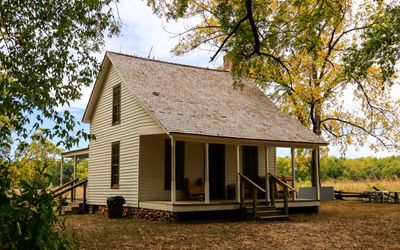 Back of the second Moses and Susan Carver house (1881) in George Washington Carver NM