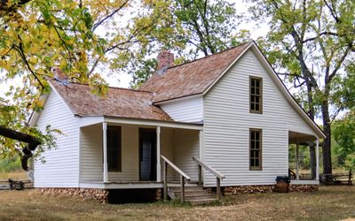 Front of the Moses and Susan Carver house in George Washington Carver NM