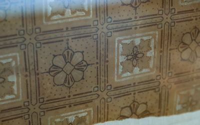 Wallpaper from the second Moses and Susan Carver house in George Washington Carver NM