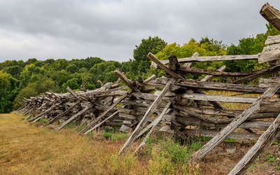 Split-rail fence on the Ray land in Wilsons Creek NB