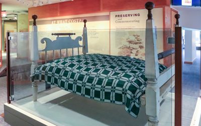 Bed that the dying General Lyon was laid on in the Ray House in Wilsons Creek NB