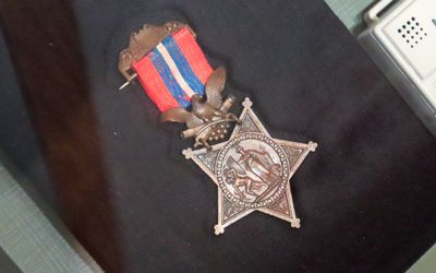 Medal of Honor presented to Lieutenant William Wherry in Wilsons Creek NB