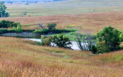 Pond on the prairie in Tallgrass Prairie National Preserve