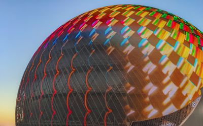 Colorful design at The Sphere in Las Vegas