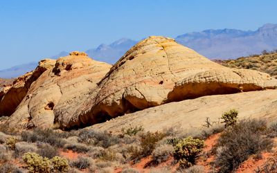Beehive sandstone formation along the Valley of Fire Road in Valley of Fire SP