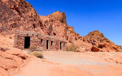 Civilian Conservation Corps (CCC) cabins built in the 1930s in Valley of Fire SP