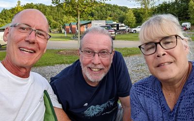 With Mirant friend Mark and wife Dawn at the Blue Ridge Toccoa KOA Holiday RV Resort