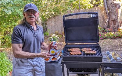 Rene makes his famous, and fabulous, ribs for me in Denver, Colorado