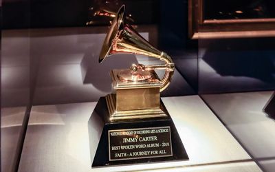 Grammy awarded to President Jimmy Carter for his spoken word album (2018) in Plains, Georgia