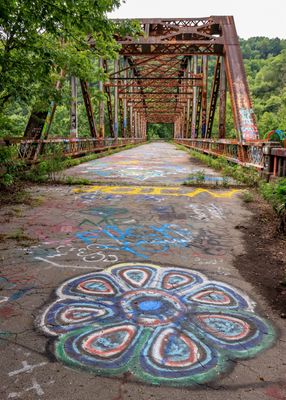 Graffiti on the bridge over the Kentucky River near Camp Nelson National Monument  