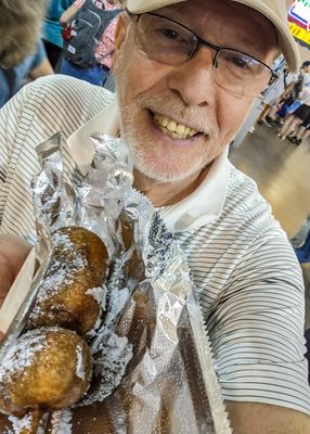 With my deep-fried chocolate chip cookie dough lunch at the Minnesota State Fair, Saint Paul
