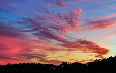 Beautiful sunset over Chatham, Illinois
