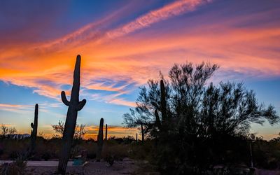 Sunset lights up the skies over southern Arizona
