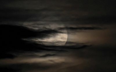 Moon shrouded in clouds, December 15, 2016 9:18 p.m.