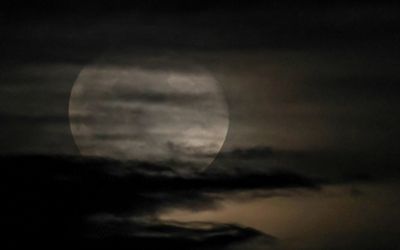 Moon shrouded in clouds, December 15, 2016 9:19 p.m.